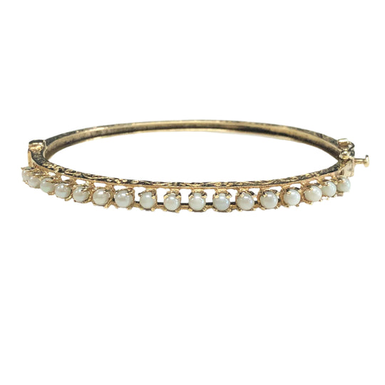 Vintage 10k Gold & Pearl Bracelet