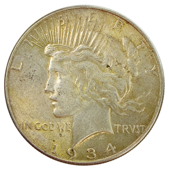 1934 Peace Silver Dollar (AU Details)
