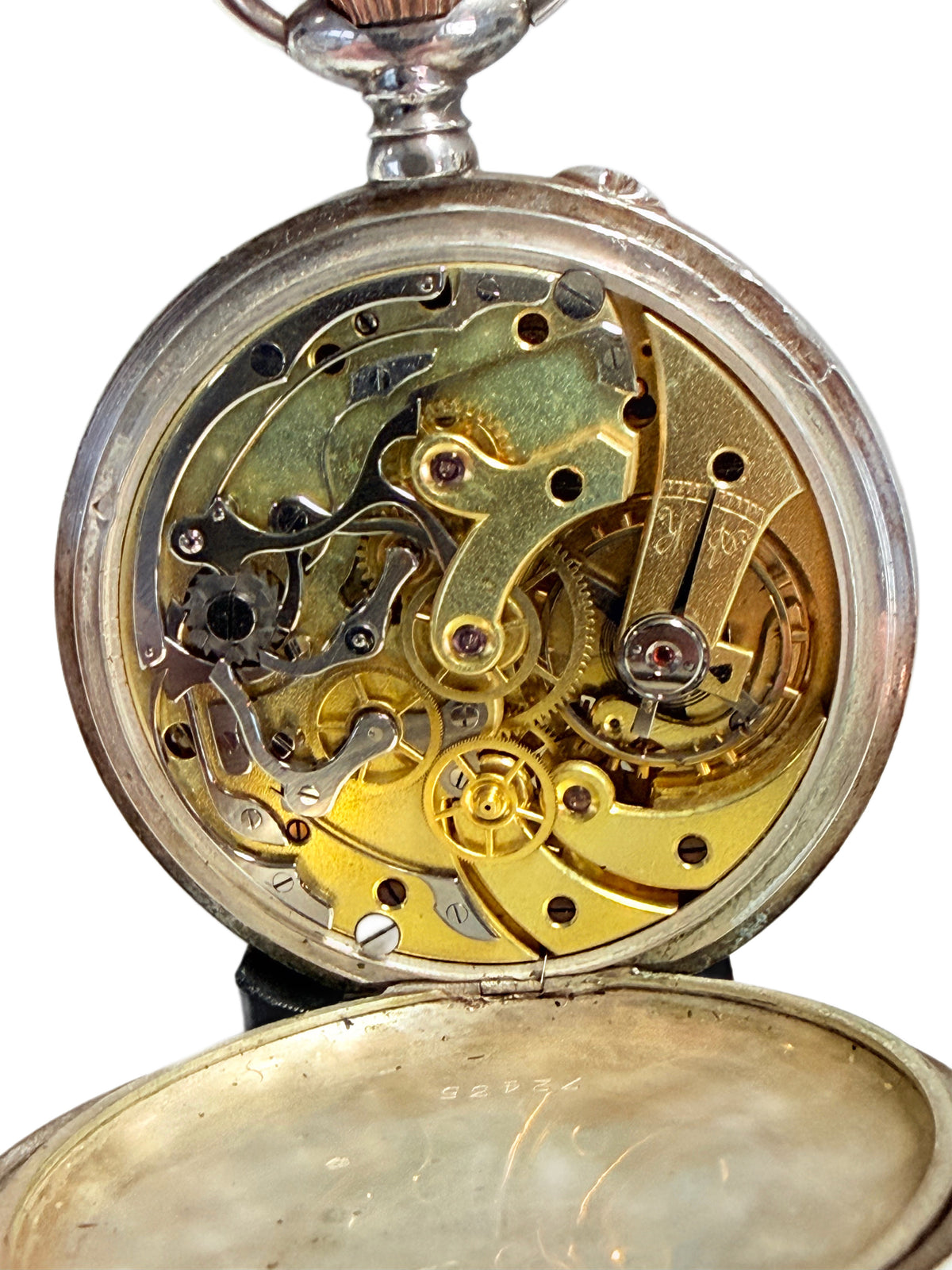 Vintage Depose Argent Fin Chronometre Open Faced Pocket Watch