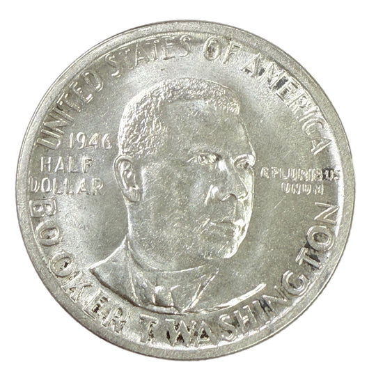 1946 Booker T. Washington Commemorative Half Dollar (AU)