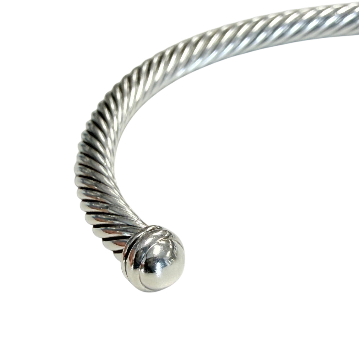 David Yurman Silver Classic Cable Station Bracelet with Diamonds