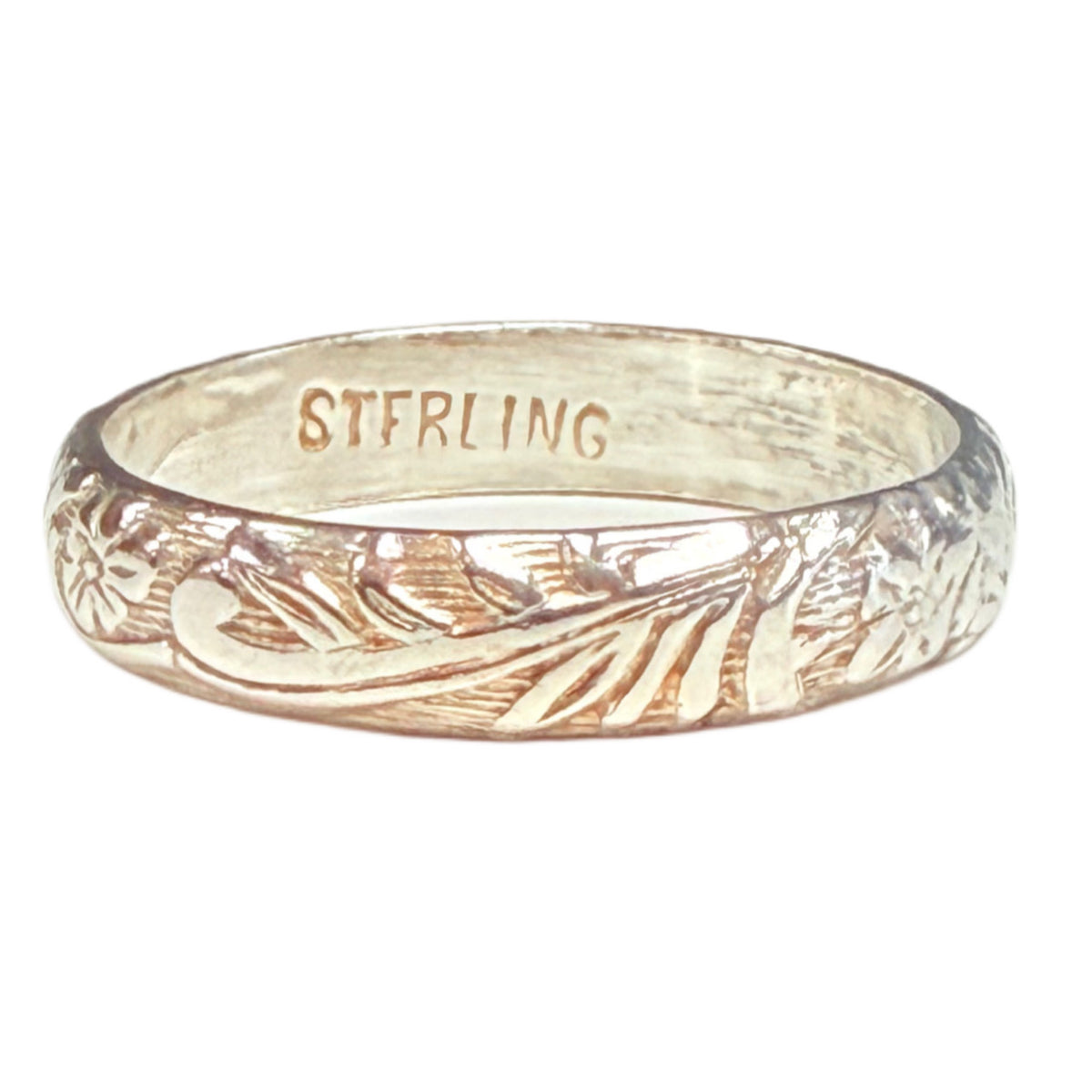 Engraved Silver Band