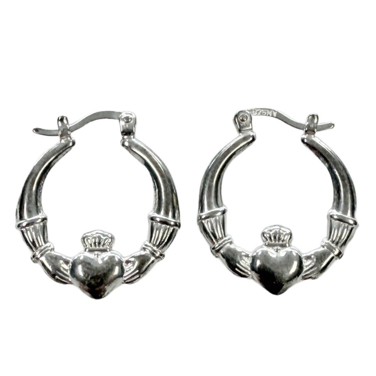 Silver Claddagh Earrings