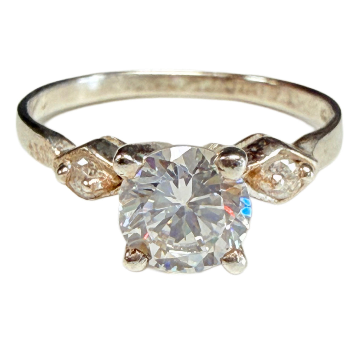 Silver & Cubic Zirconia Statement Ring