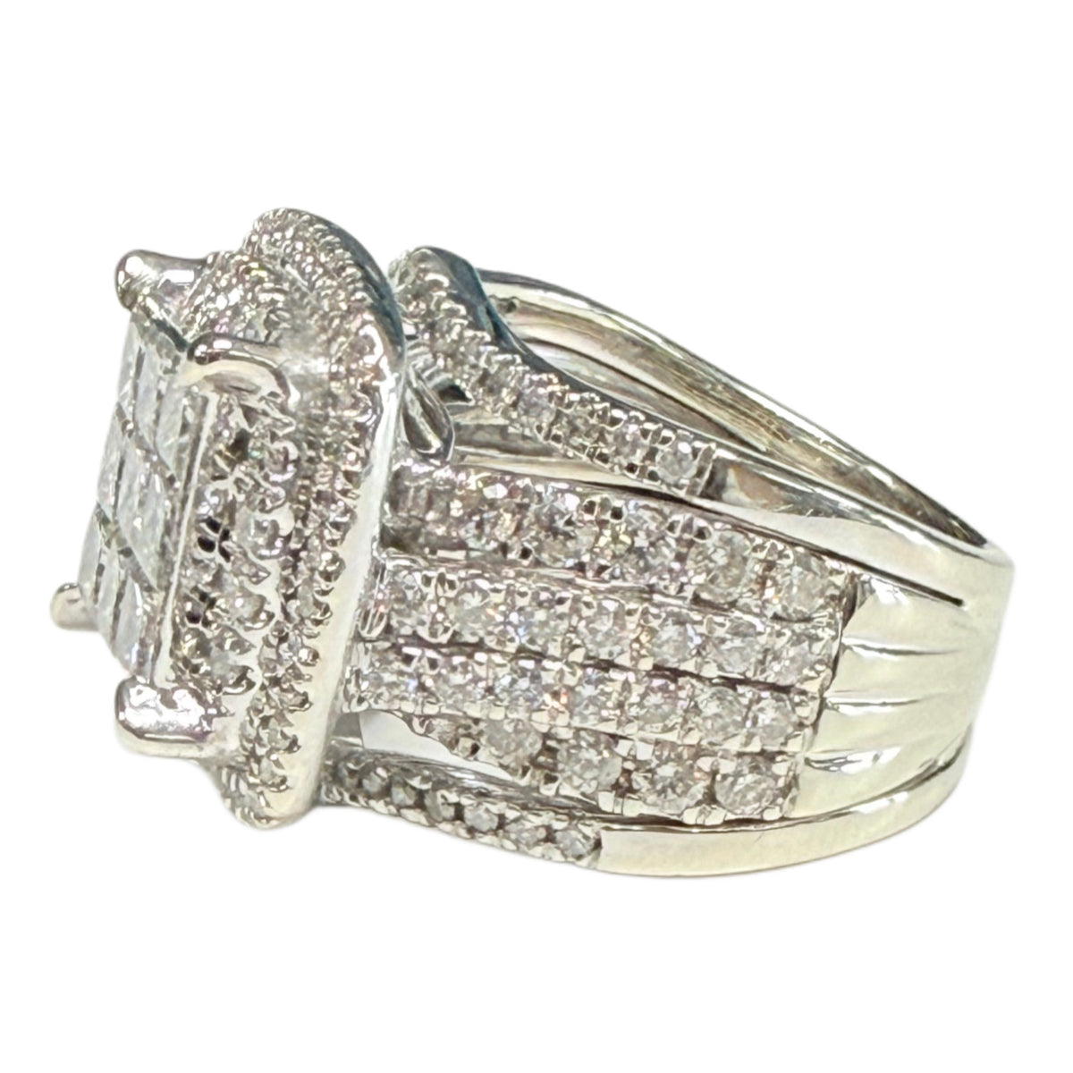 10k White Gold Princessa Ring