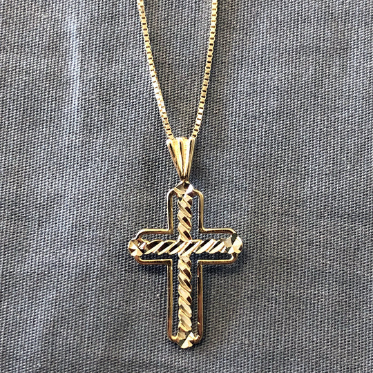 14 k Gold Cross Necklace