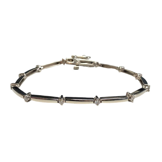14k White Gold & Diamond Bracelet