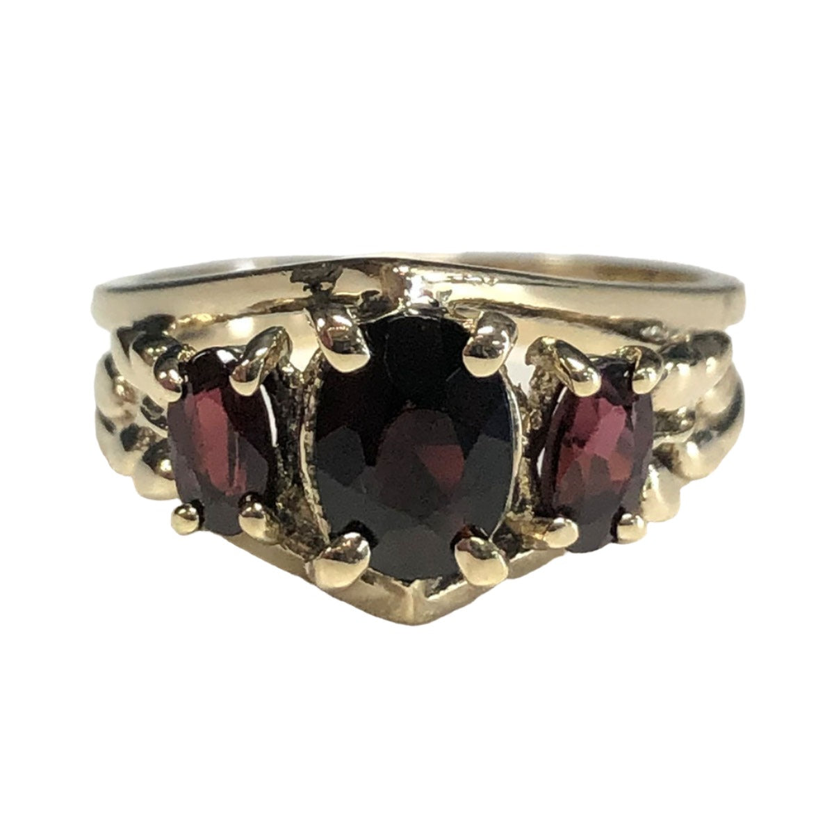14k Gold &amp; Garnet Ring