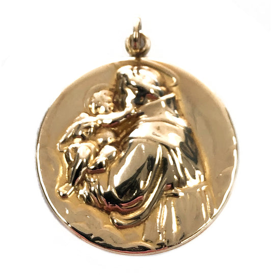 14k Gold St Anthony Pendant
