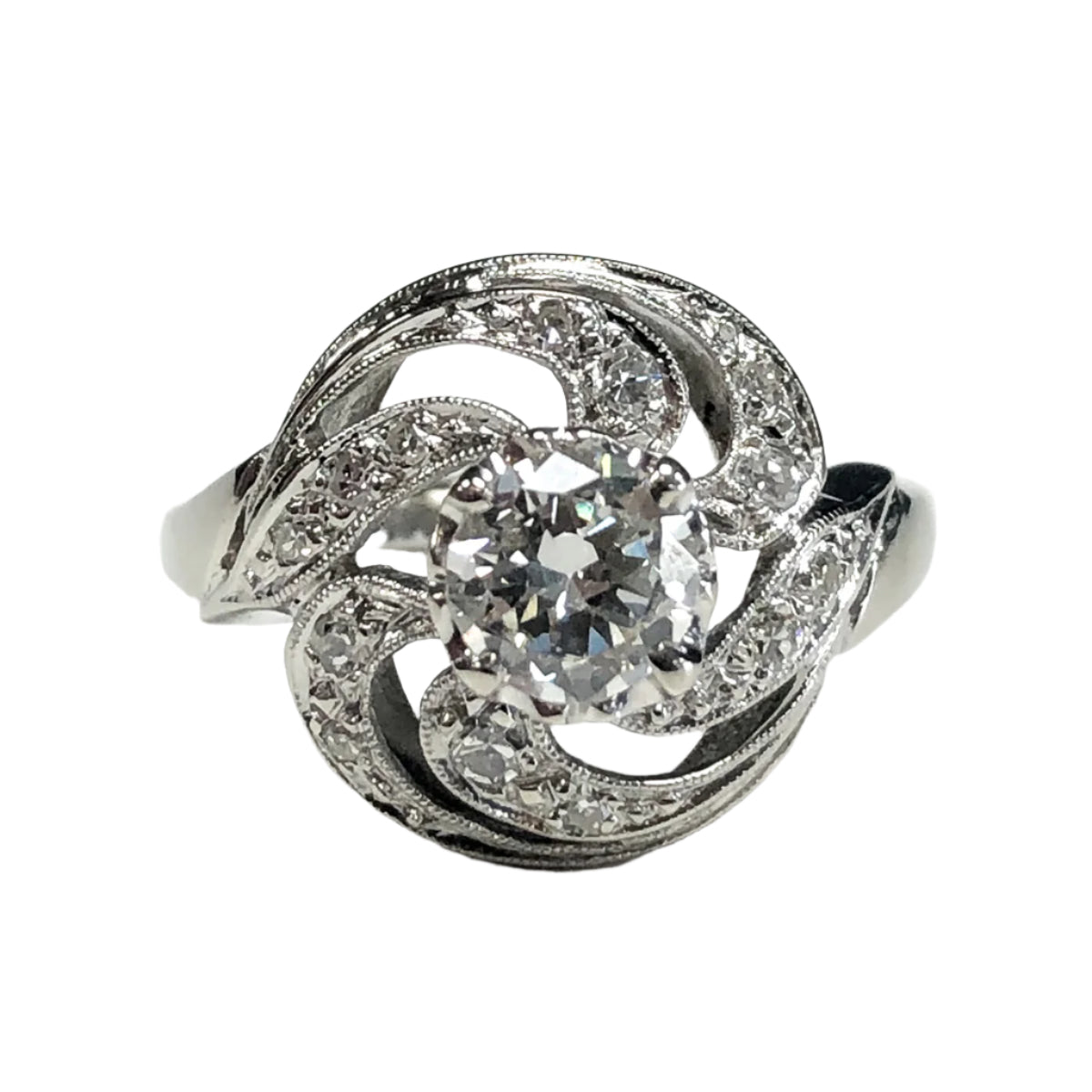 14k White Gold Diamond Ring