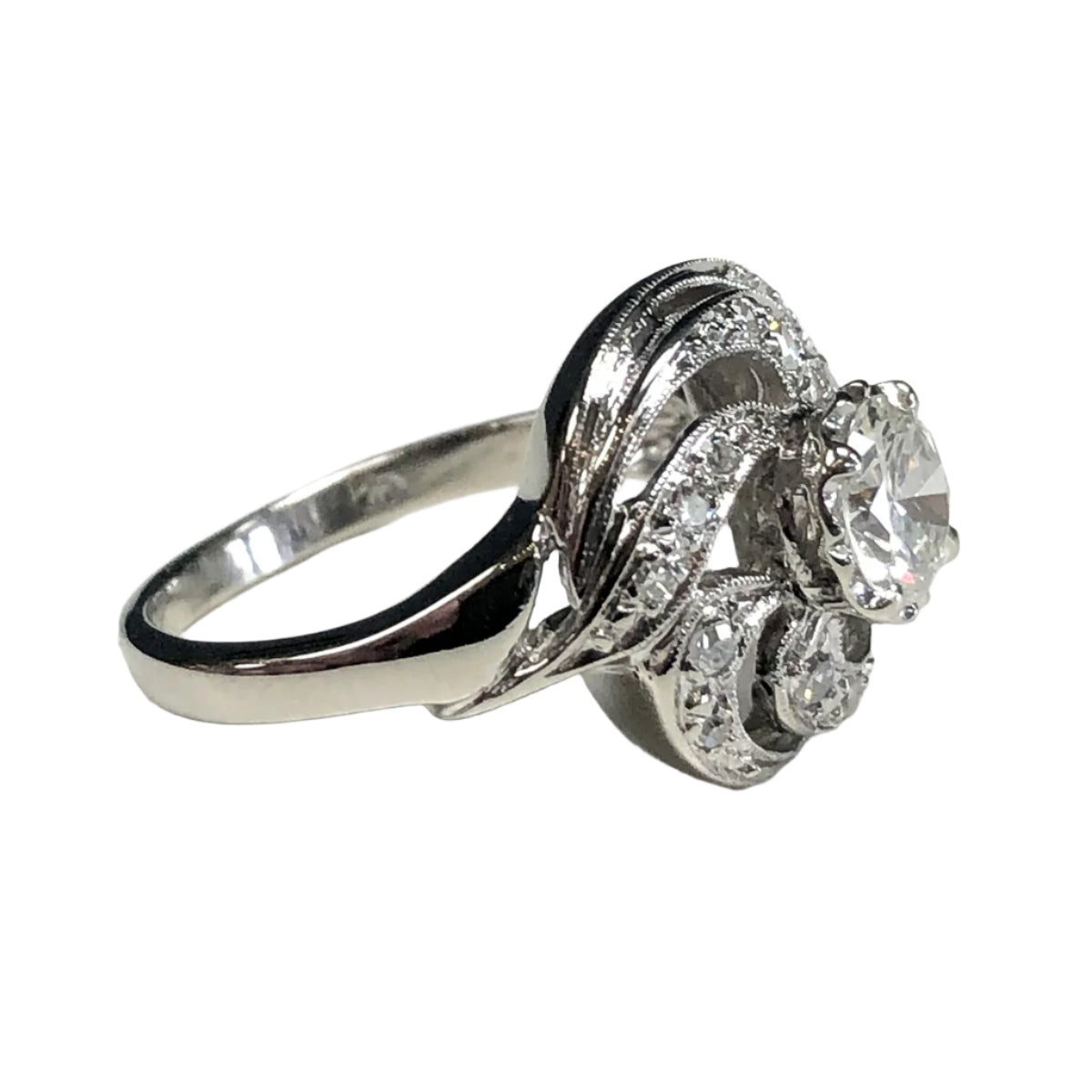 14k White Gold Diamond Ring