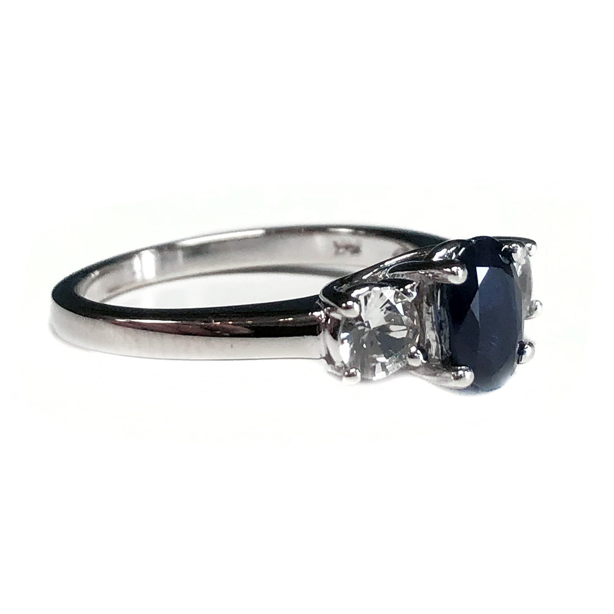 14k White Gold &amp; Sapphire Ring