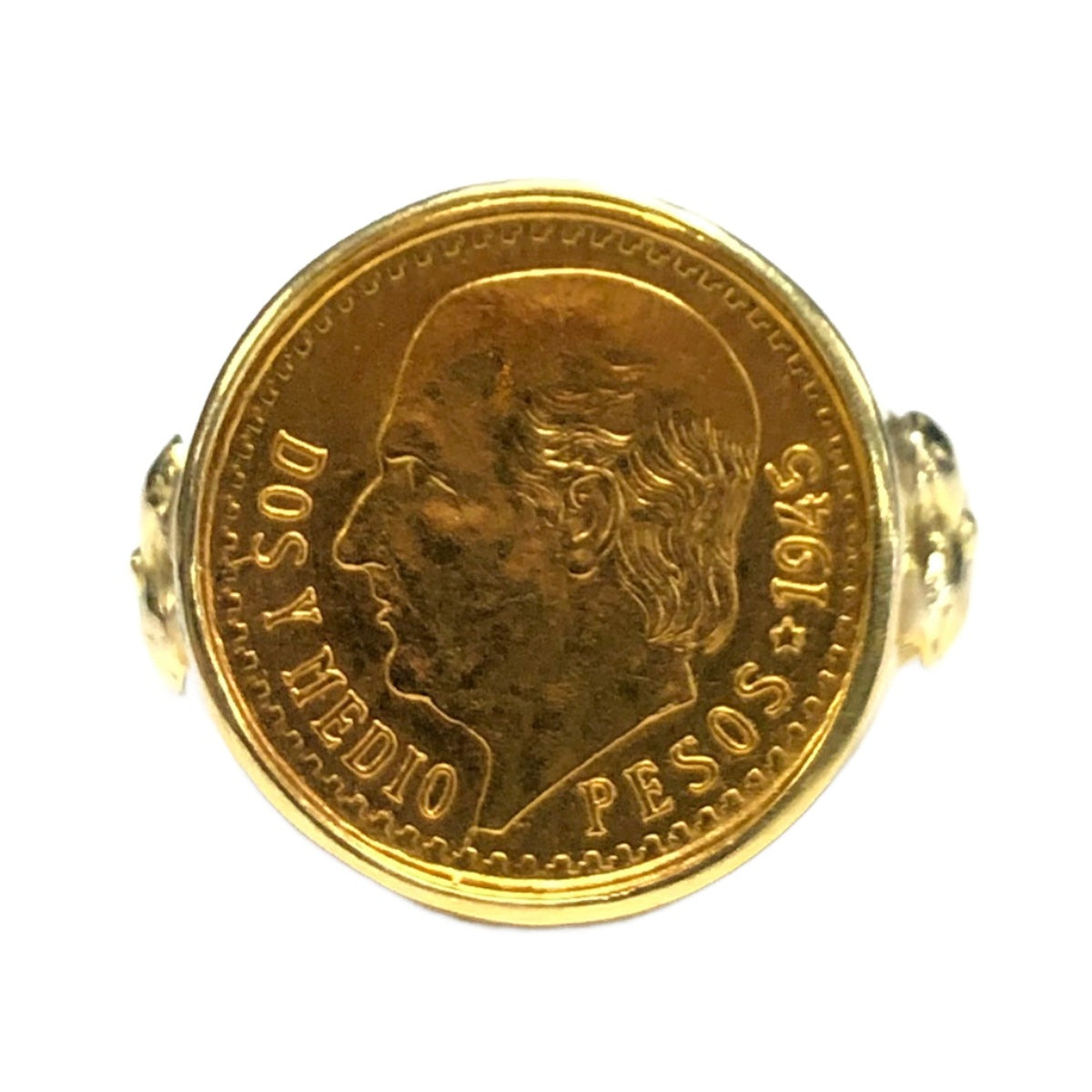 14k Gold 1/2 Peso Coin Ring Great Lakes Coin - Main Image