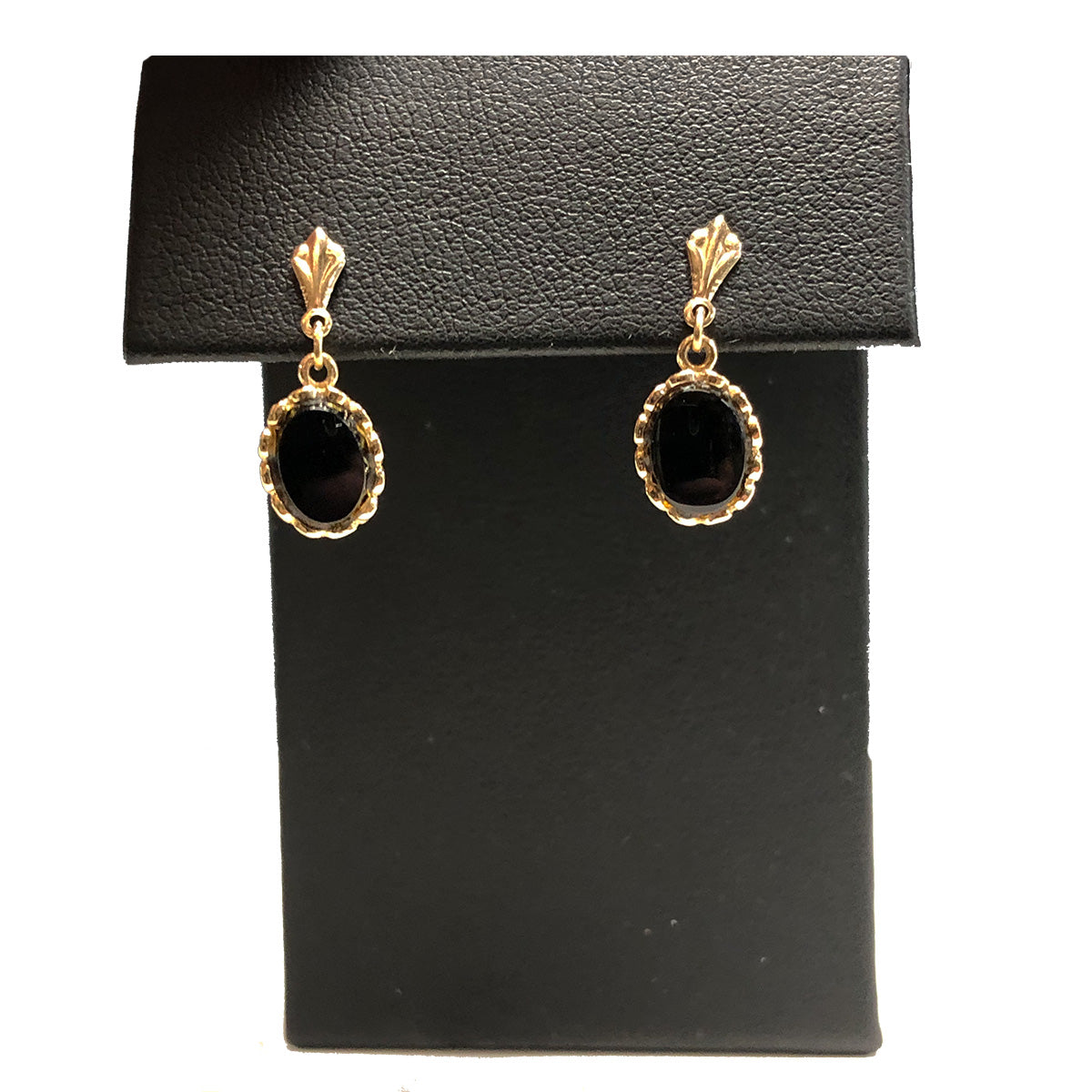 14k Gold &amp; Black Onyx Earrings