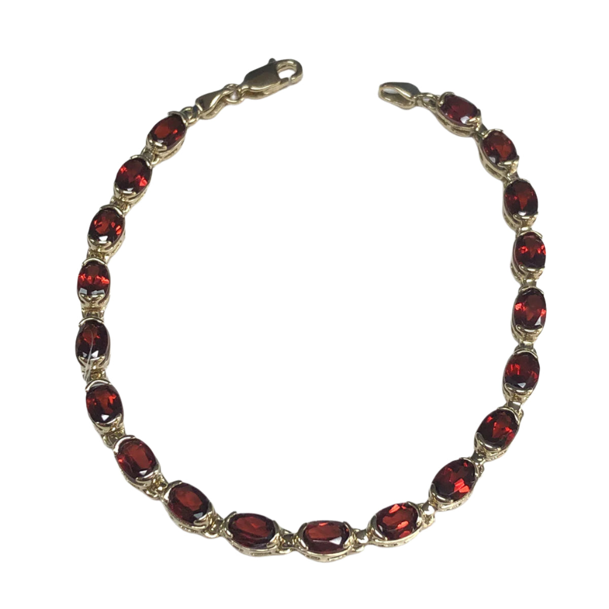 14k Gold &amp; Garnet Bracelet