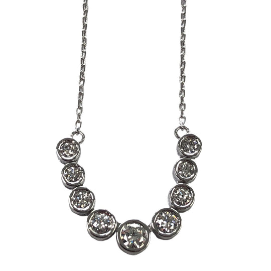 14k White Gold Diamond Necklace