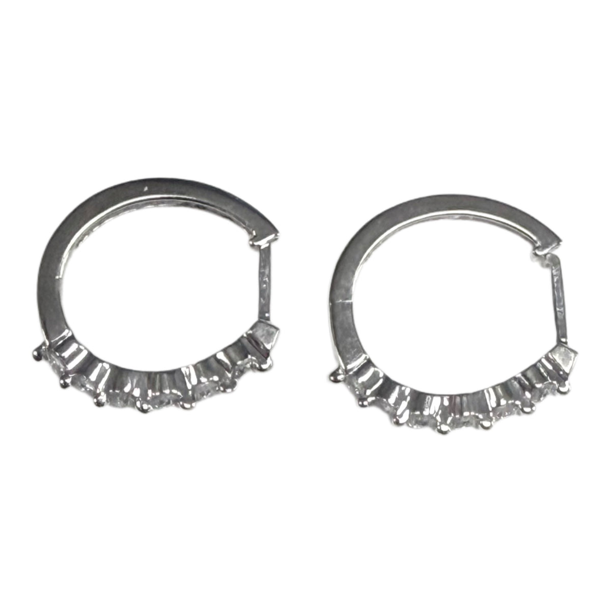 14k Diamond Hoop Earrings