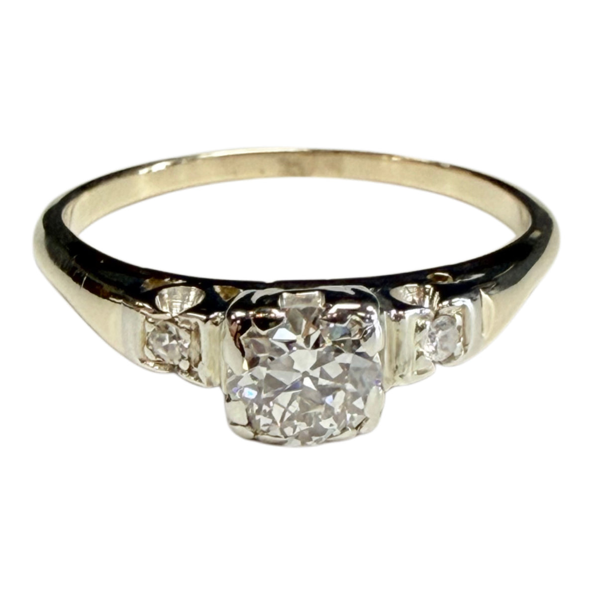 Vintage 14k Yellow Gold Diamond Ring