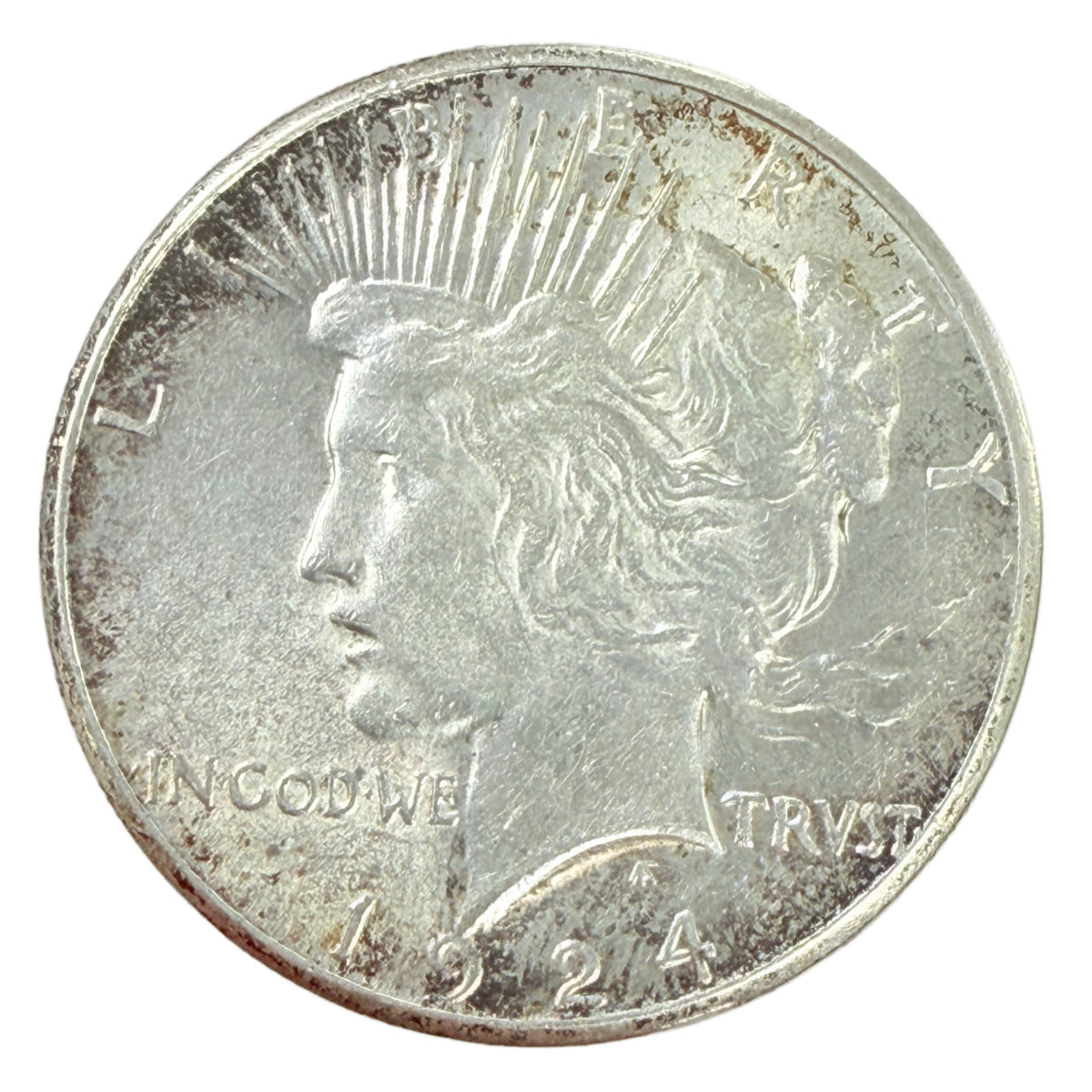 1924-S Peace Silver Dollar (AU Details)