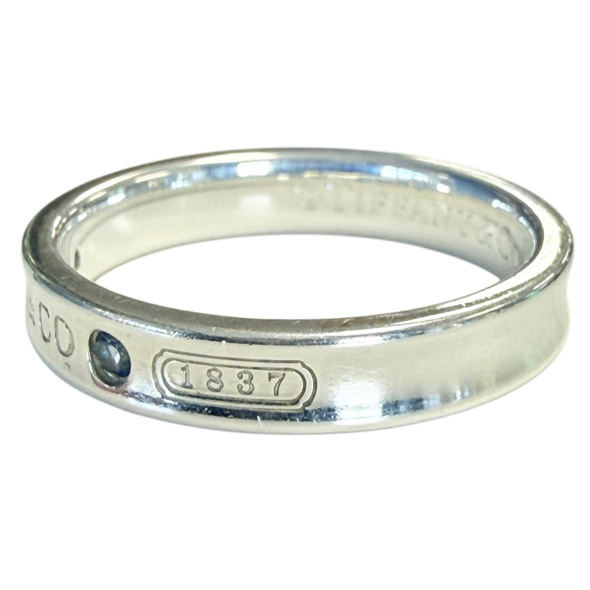 Tiffany & Co 1837 Silver & Sapphire Ring