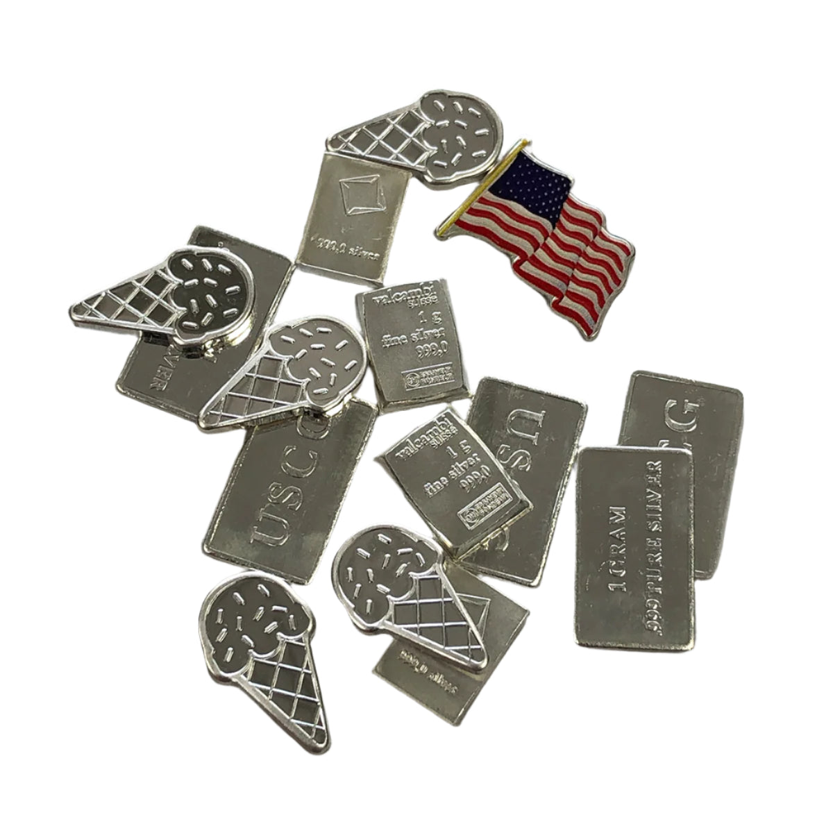 Lot of 15 1 g Silver