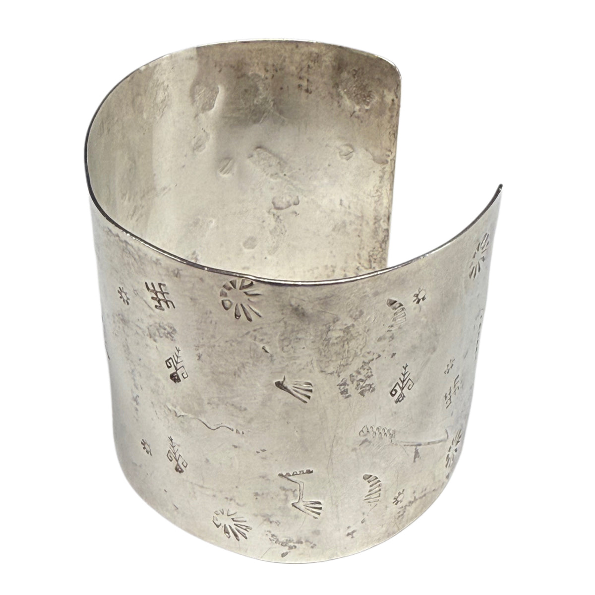 Engraved Silver Cuff