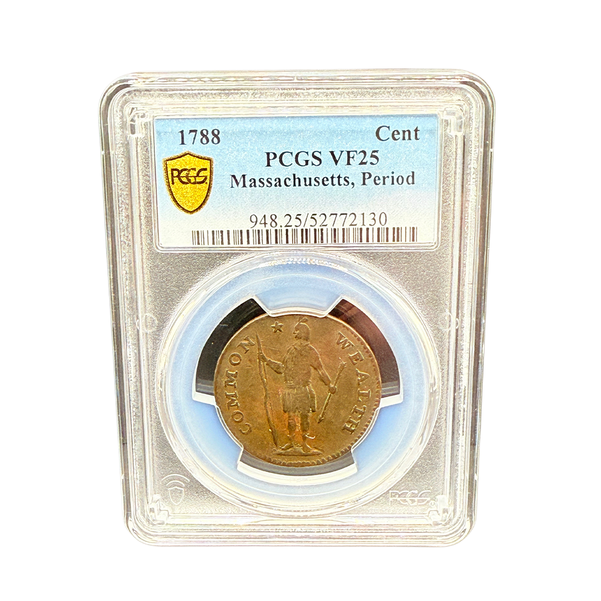 1788 Massachusetts Colonial Copper Cent PCGS VF25