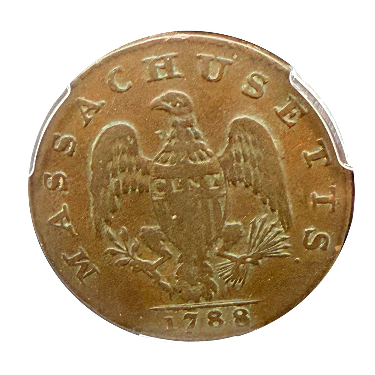 1788 Massachusetts Colonial Copper Cent PCGS VF25