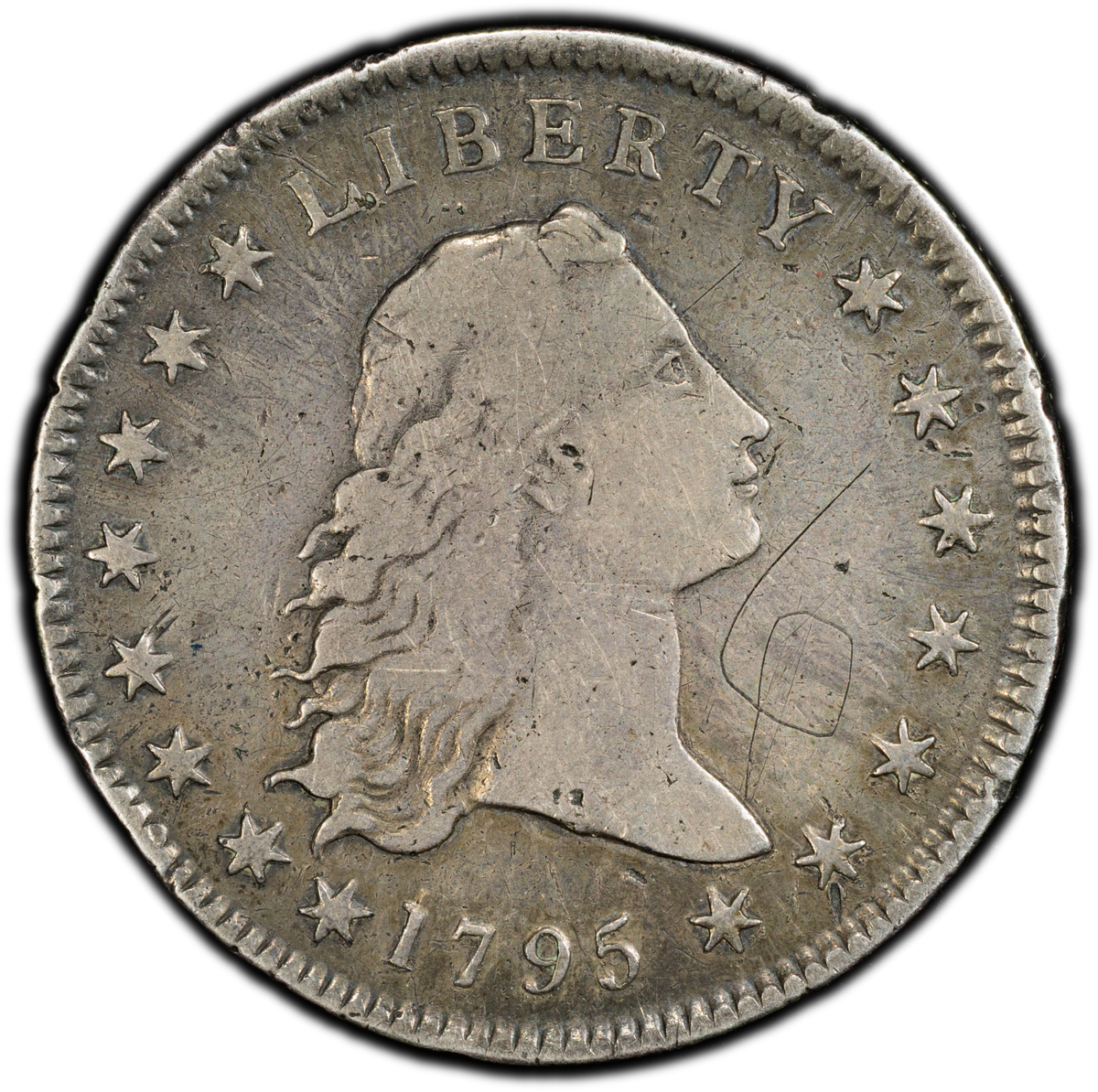 1795 Flowing Hair Dollar PCGS F Detail