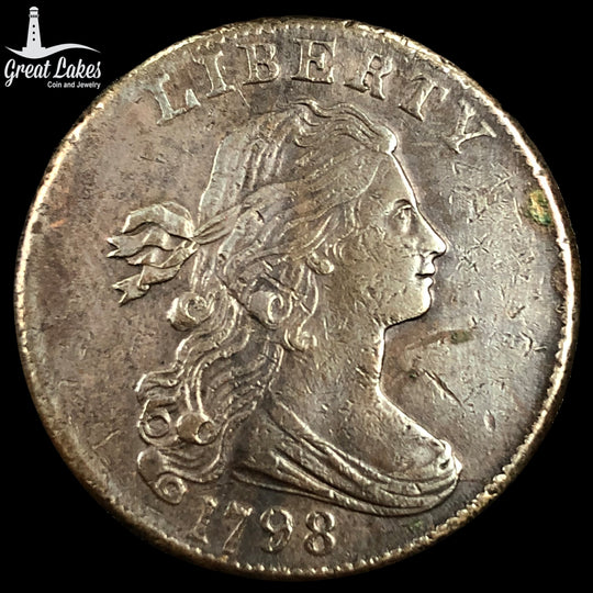 1798 Draped Bust Large Cent 2nd Hair Style (XF Details)