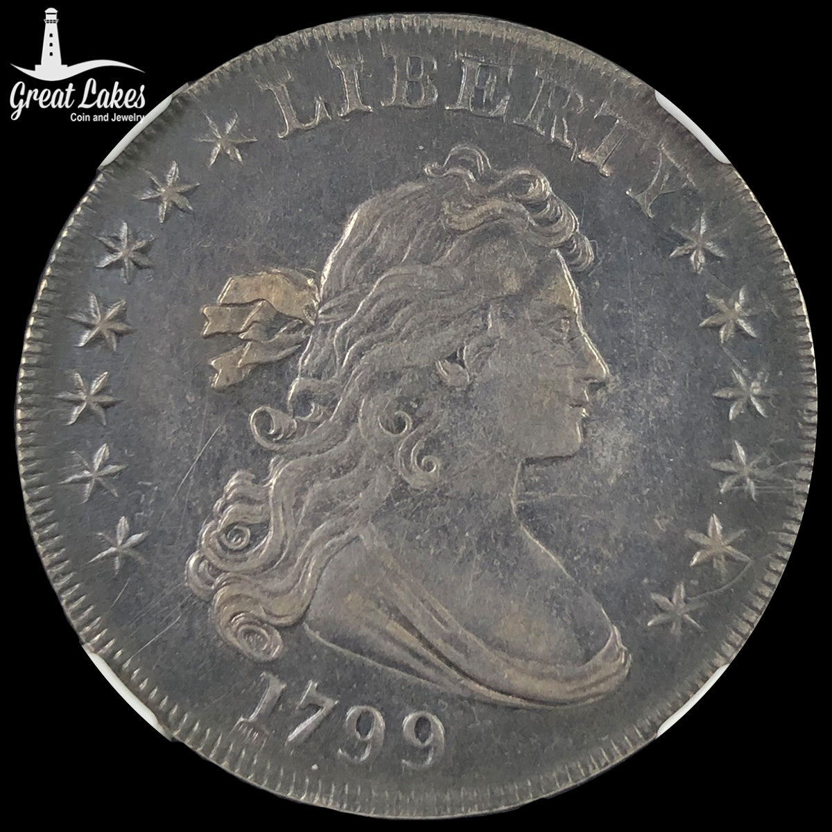 1799 Draped Bust Silver Dollar NGC XF45