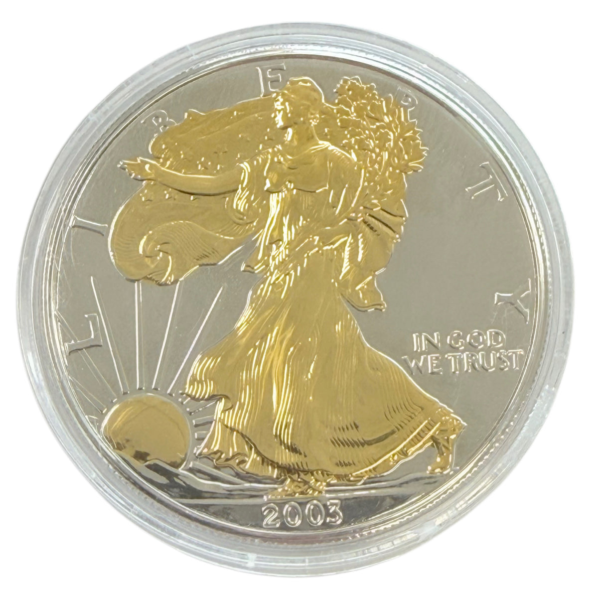 2003 1 oz American Silver Eagle Gilded