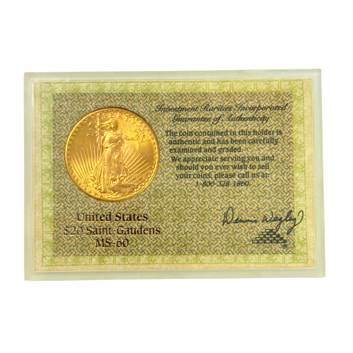 1927 $20 Saint Gaudens Gold Double Eagle (AU)