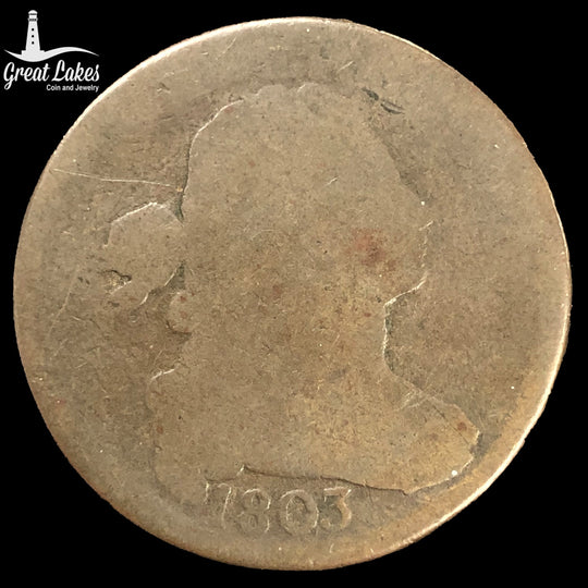 1803 Small Date Large Fraction Draped Bust Large Cent (AG)