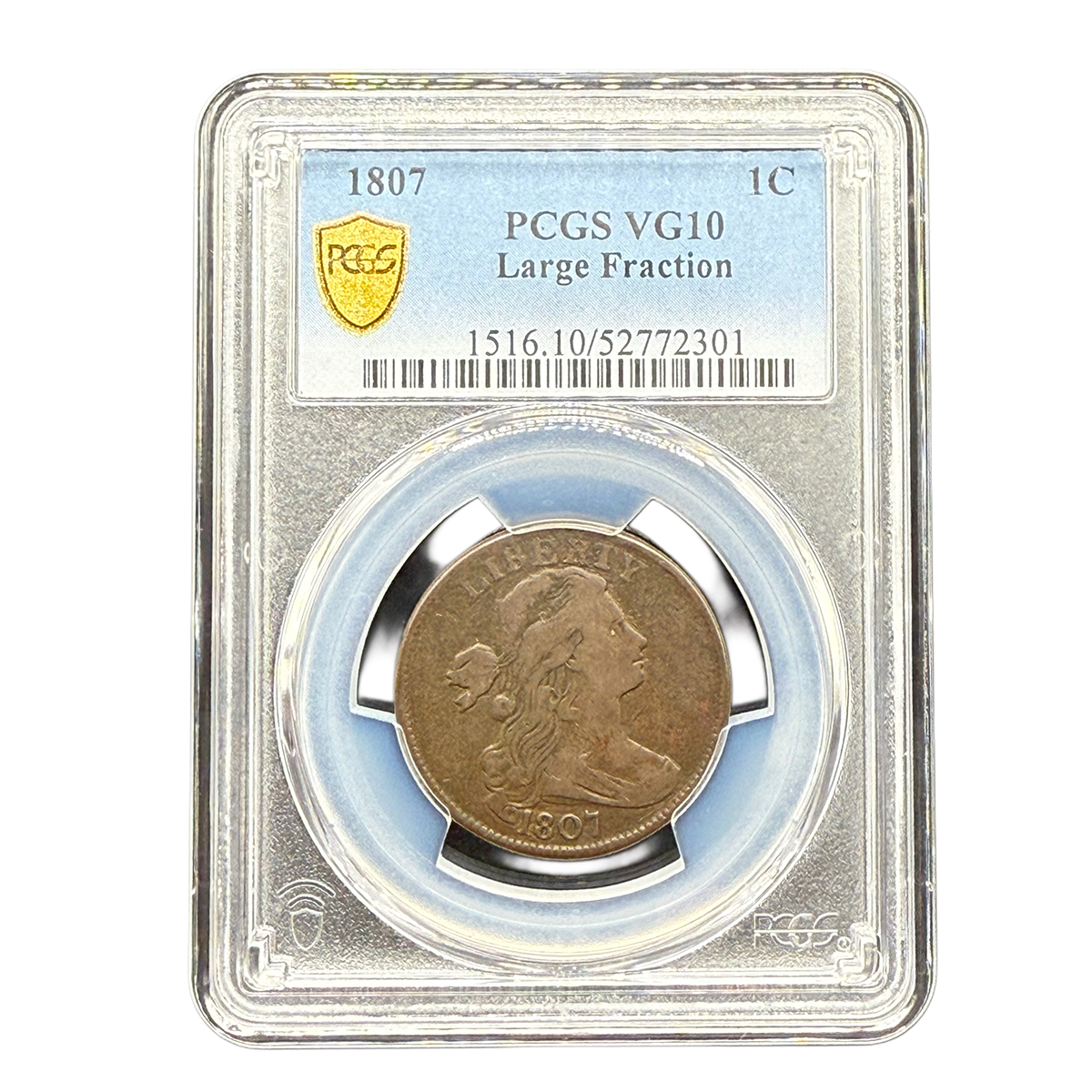 1807 Large Fraction Draped Bust Large Cent PCGS VG10