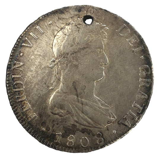 1808PTS PJ Bolivia 8 Reales Holed