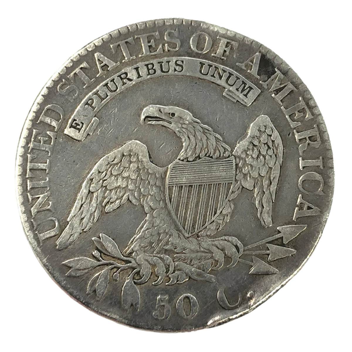 1824/4 Capped Bust Half Dollar (VF Details)