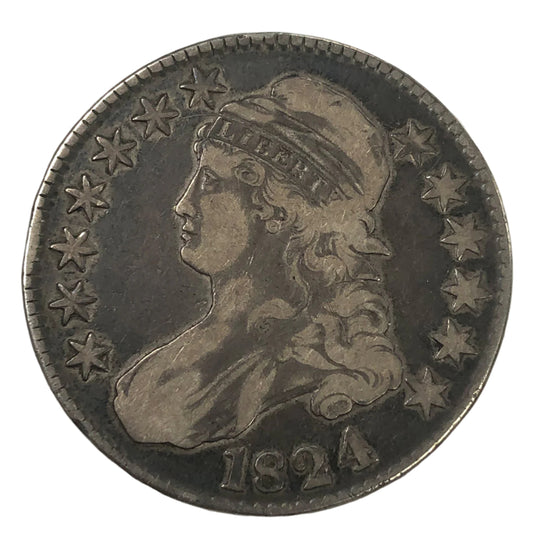 1824 Capped Bust Half Dollar (F)