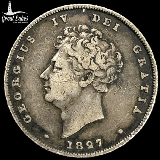 1827 British Shilling (Choice VF)