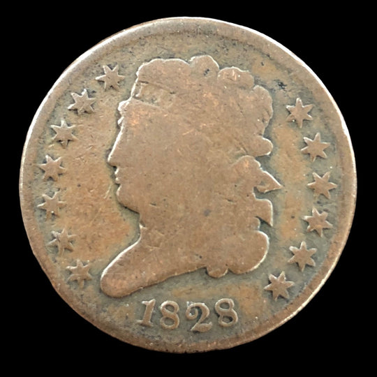 1828 13 Stars Classic Head Half Cent (G)