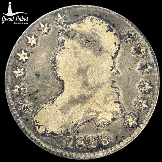 1829 Small Letters Capped Bust Half Dollar (VG)