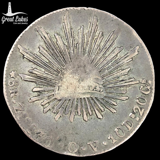 1830 Zs OV Zacatecas Mexico 8 Reale