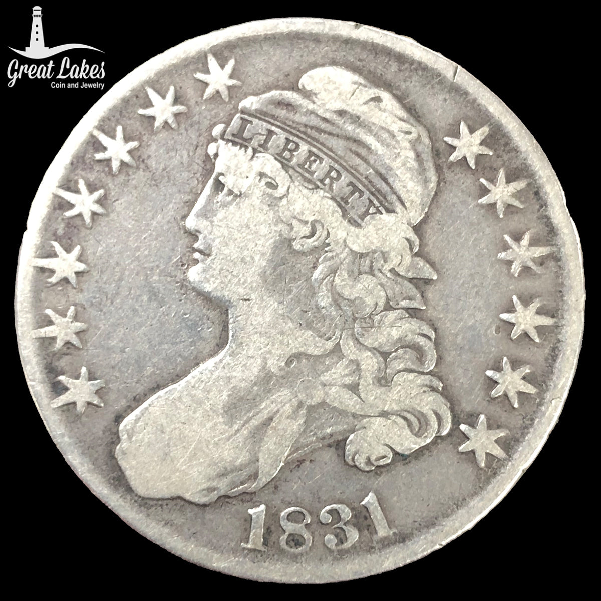 1831 Capped Bust Half Dollar (F Details)