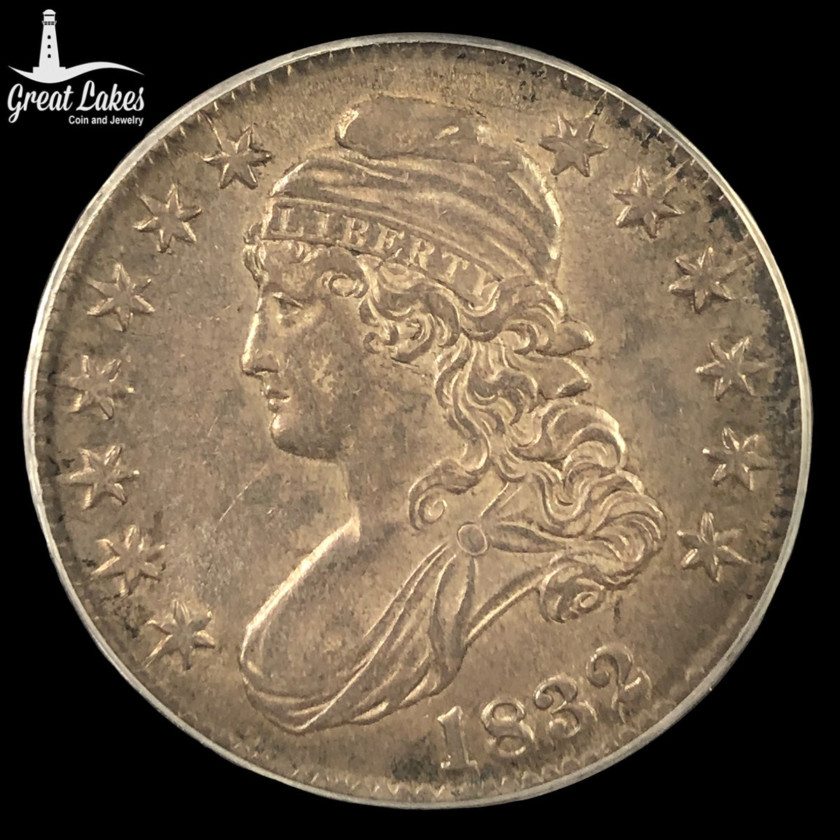 1832 Small Letters Capped Bust Half Dollar PCGS AU53 CAC