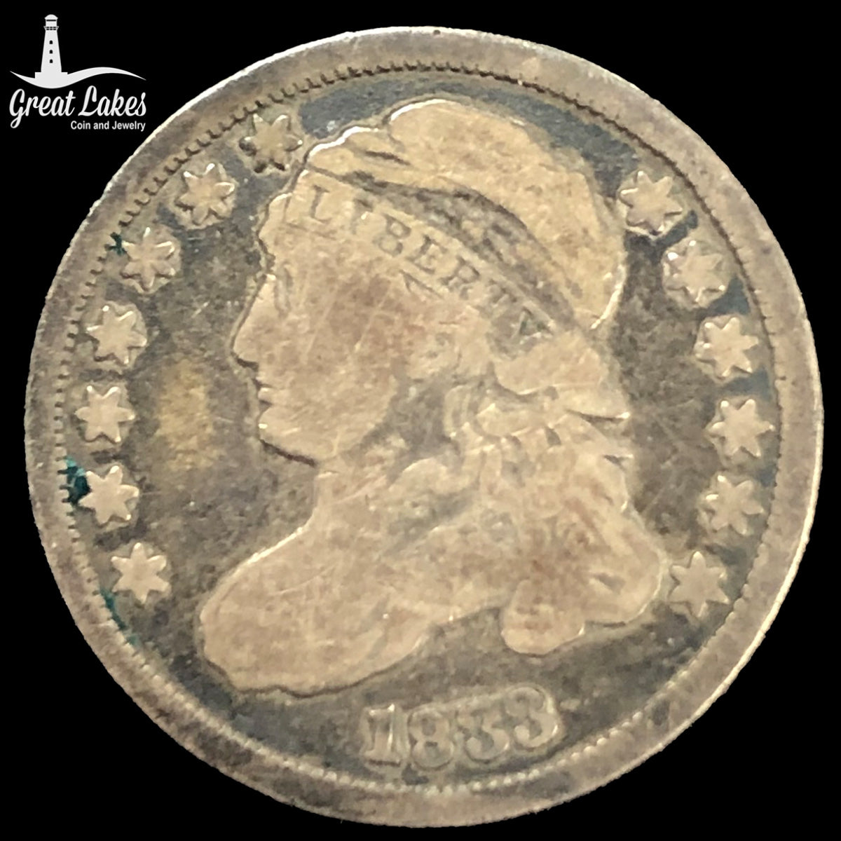1833 Capped Bust Dime (VG)