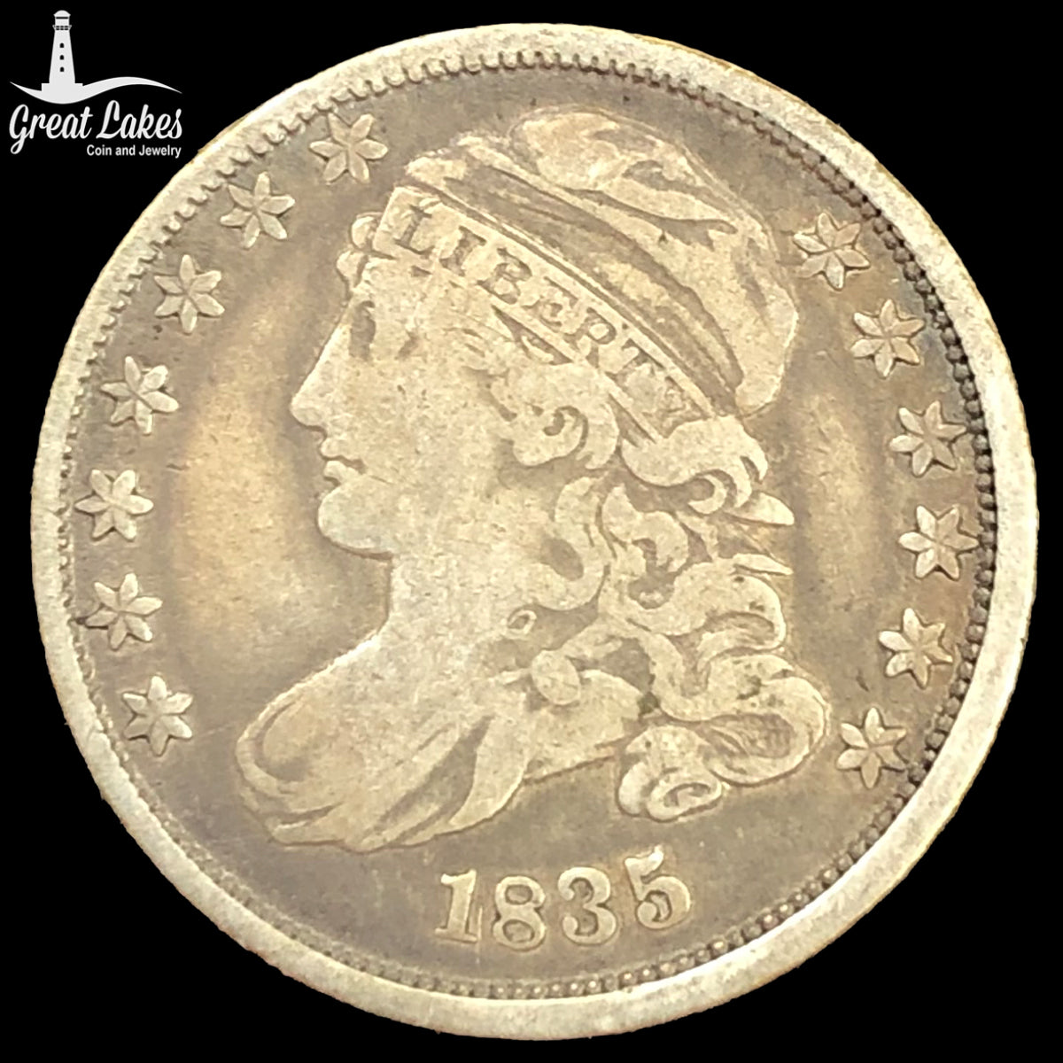 1835 Capped Bust Dime (VF)