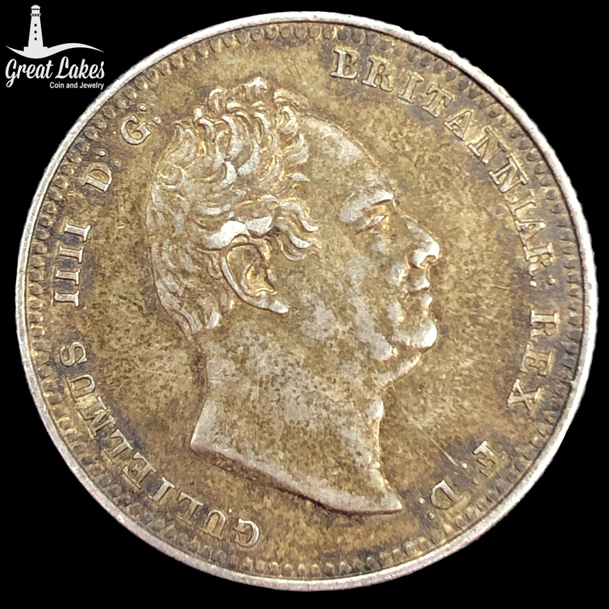 1835 Great British Shilling NGC AU 55