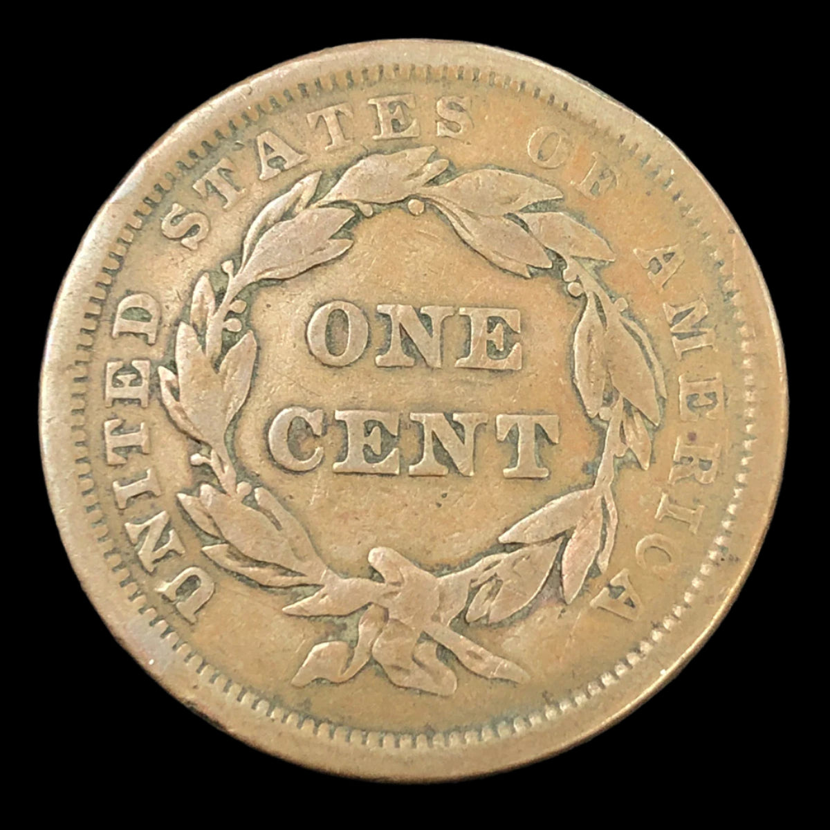 1840 Small Date Braided Hair Large Cent (F)