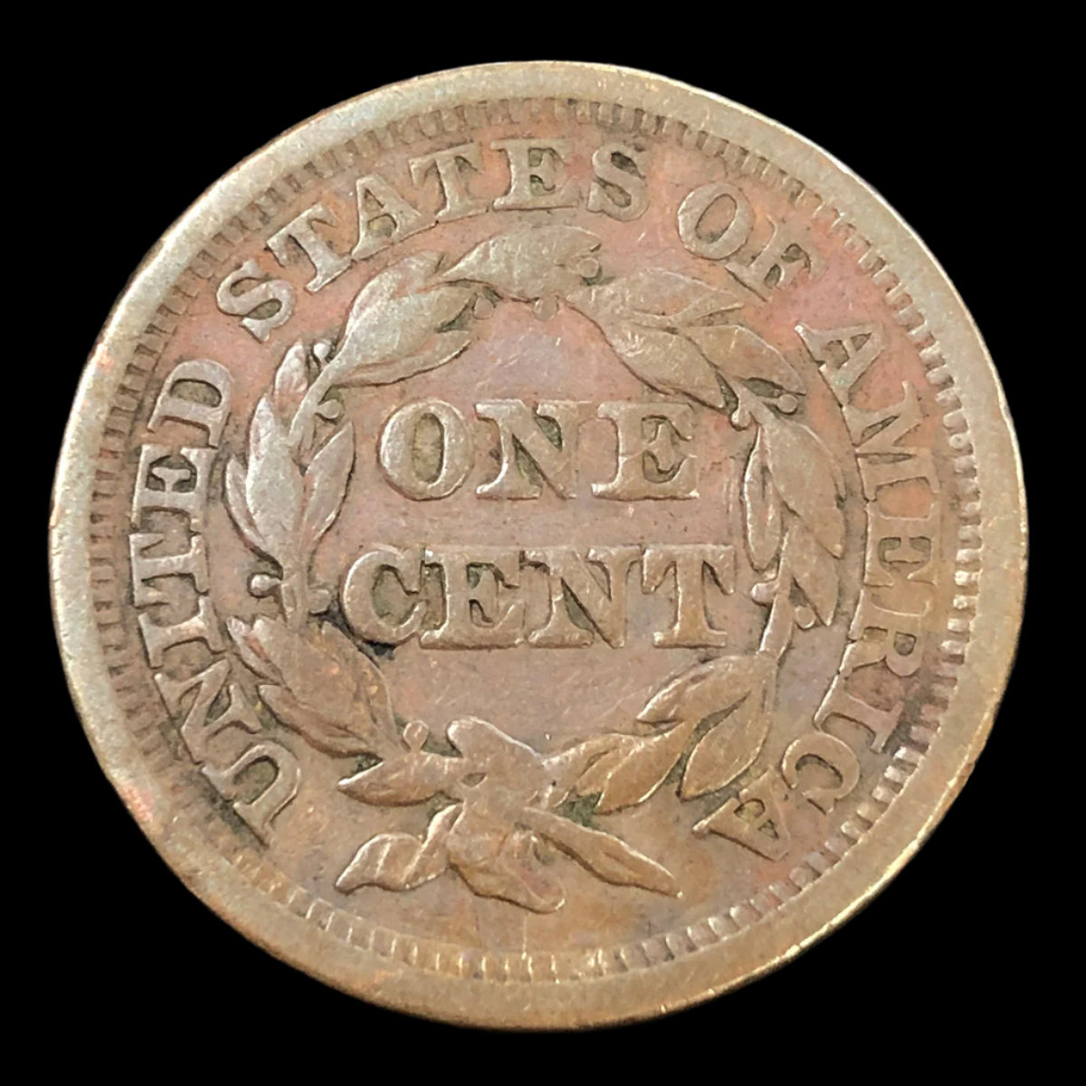 1845 Braided Hair Large Cent (F)