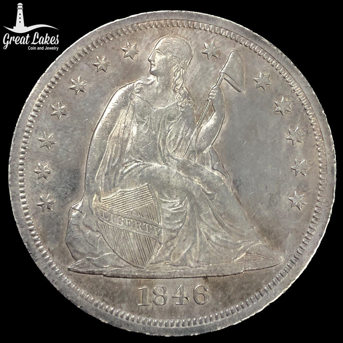 1846-O Seated Liberty Dollar (AU)
